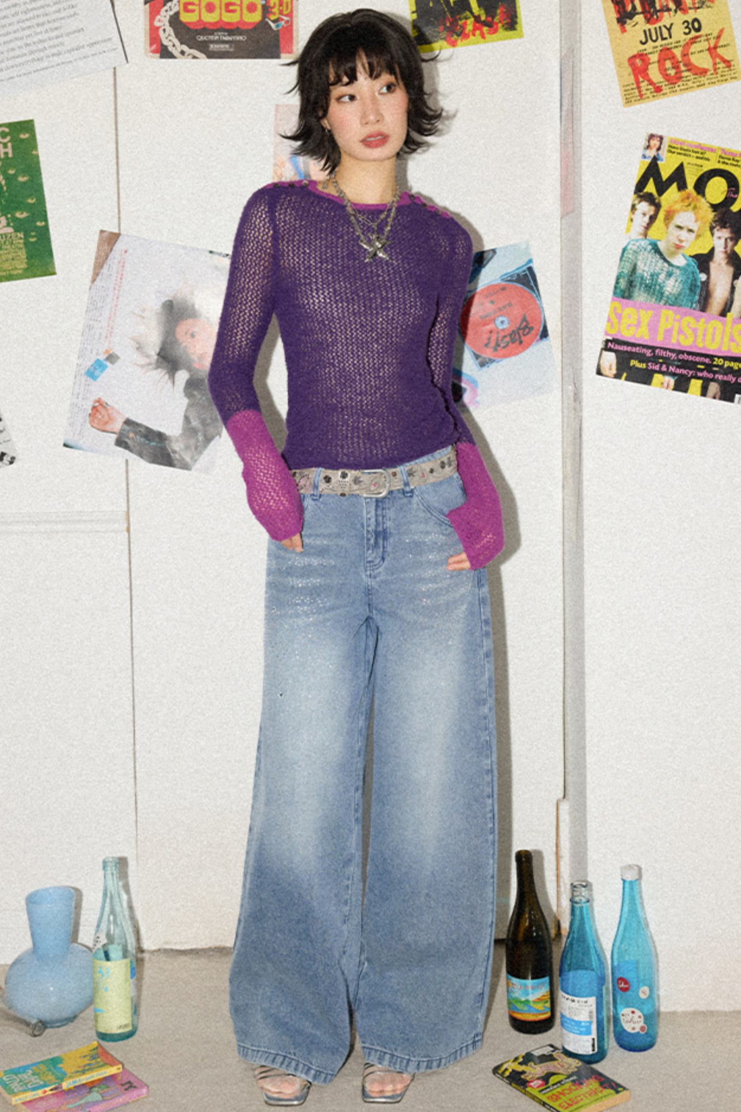 Rose Purple Knit Top