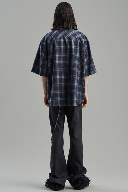 Luxury Studded Plaid Shirt