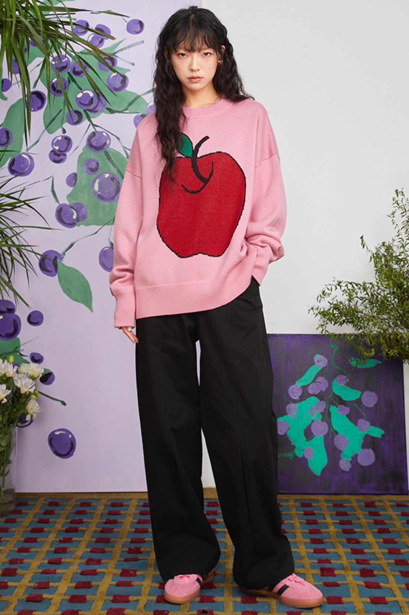 Art Apple Knit Sweater