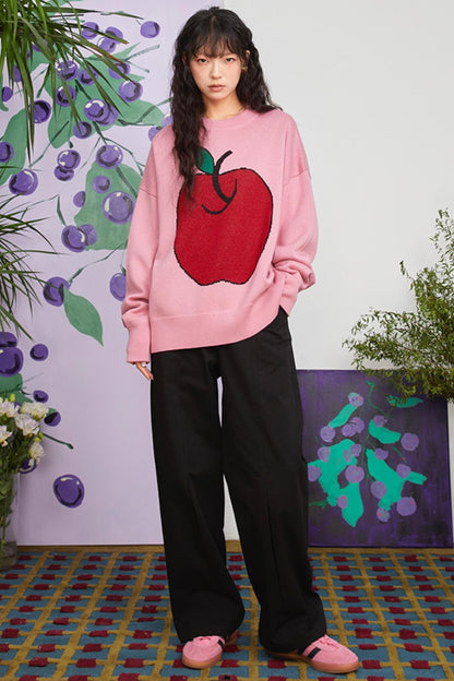 Art Apple Knit Sweater