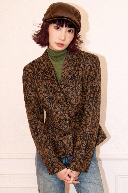 Shoulder Pad Tweed Blazer