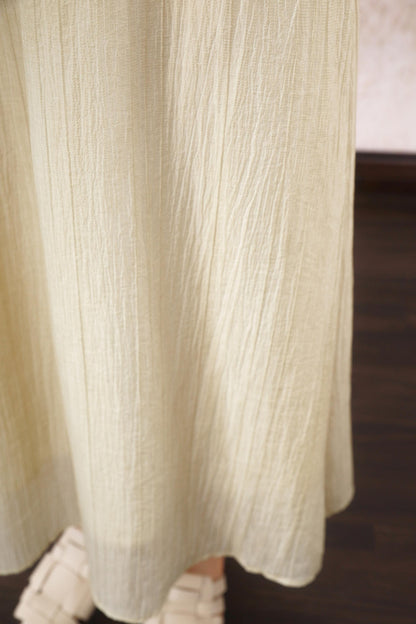 Yellow Halter Dress Set-Up