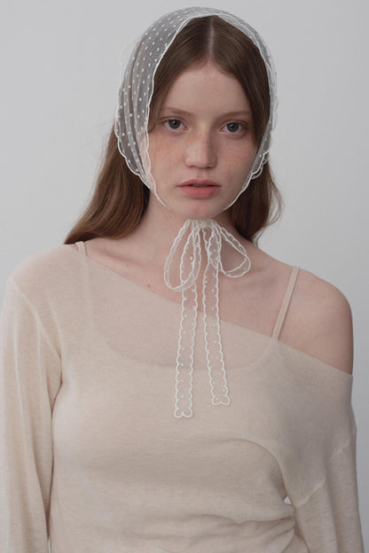 White Chiffon Knit Top