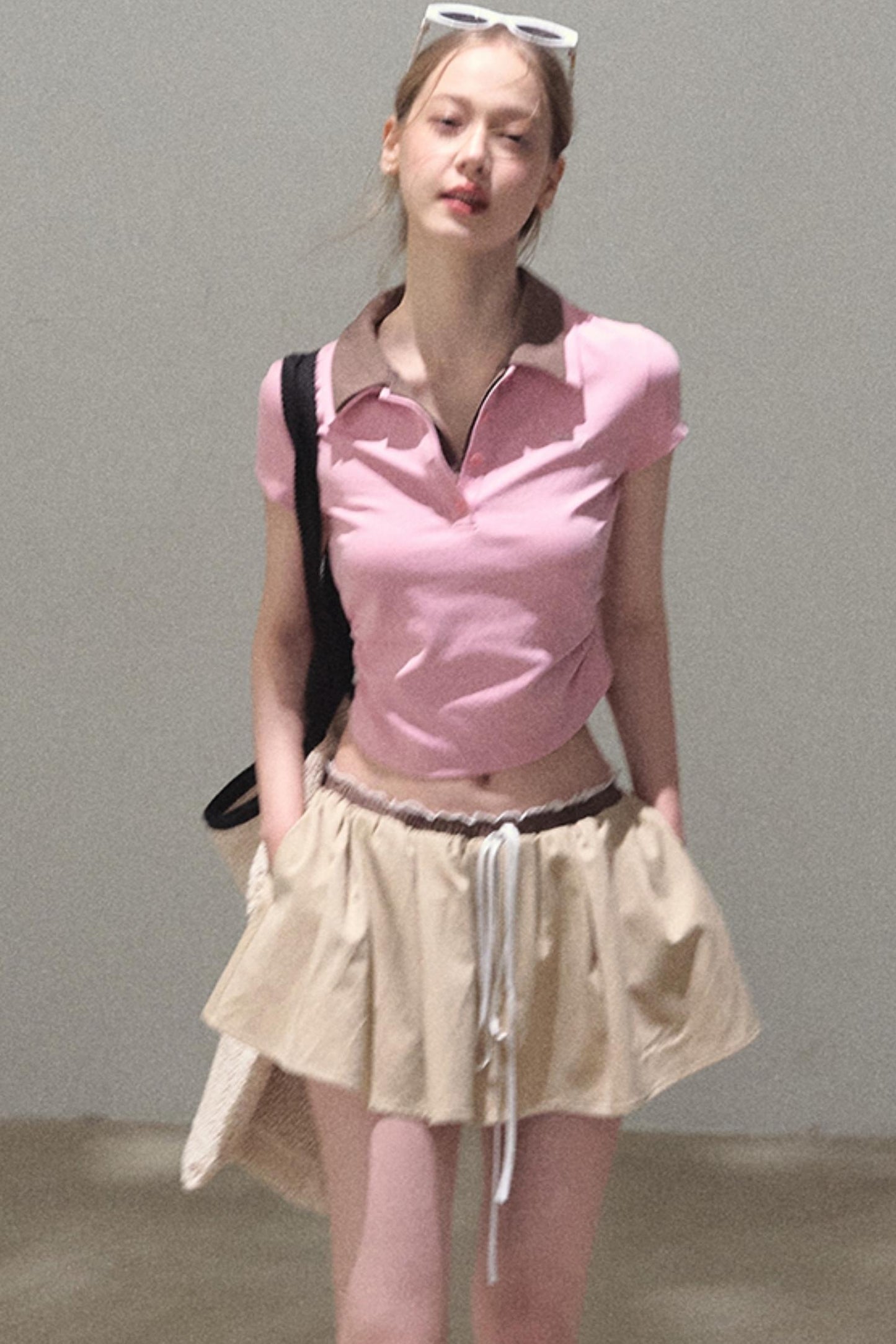 Vintage Lace Poncho Polo Skirt Set-Up