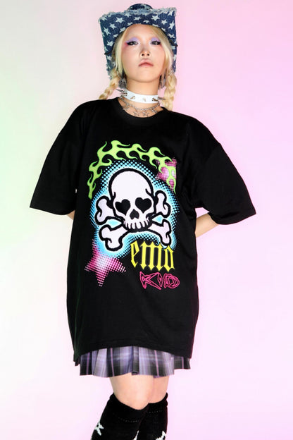 Punk Loose Fit Skull T-Shirt