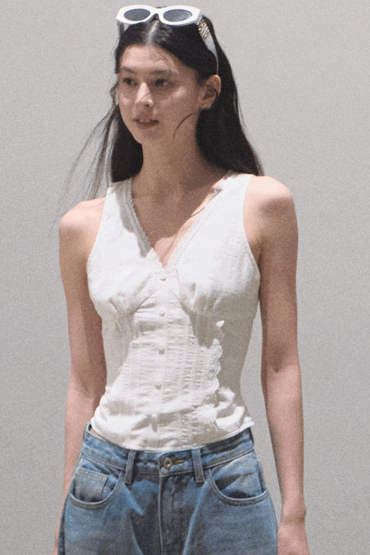 Ruffled V-Neck Camisole