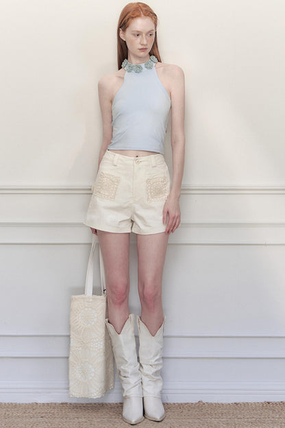 Rosebud High-Waist Shorts