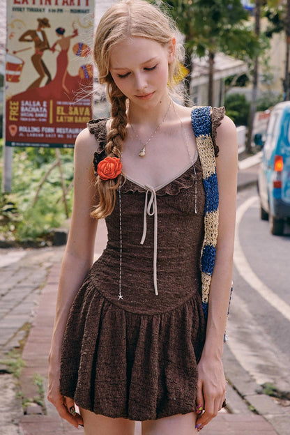 Romantic Floral Waist Dress