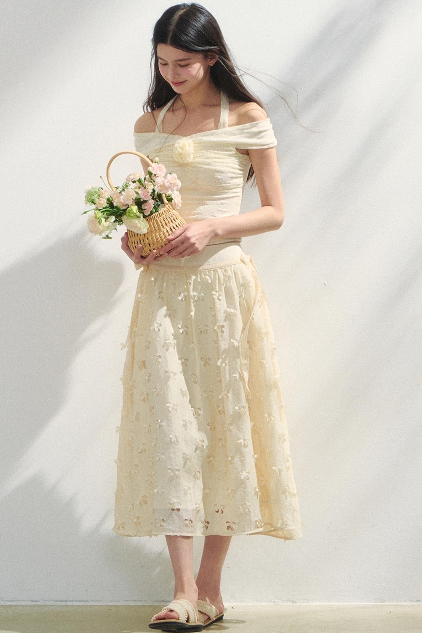 Lace One-Shoulder Top