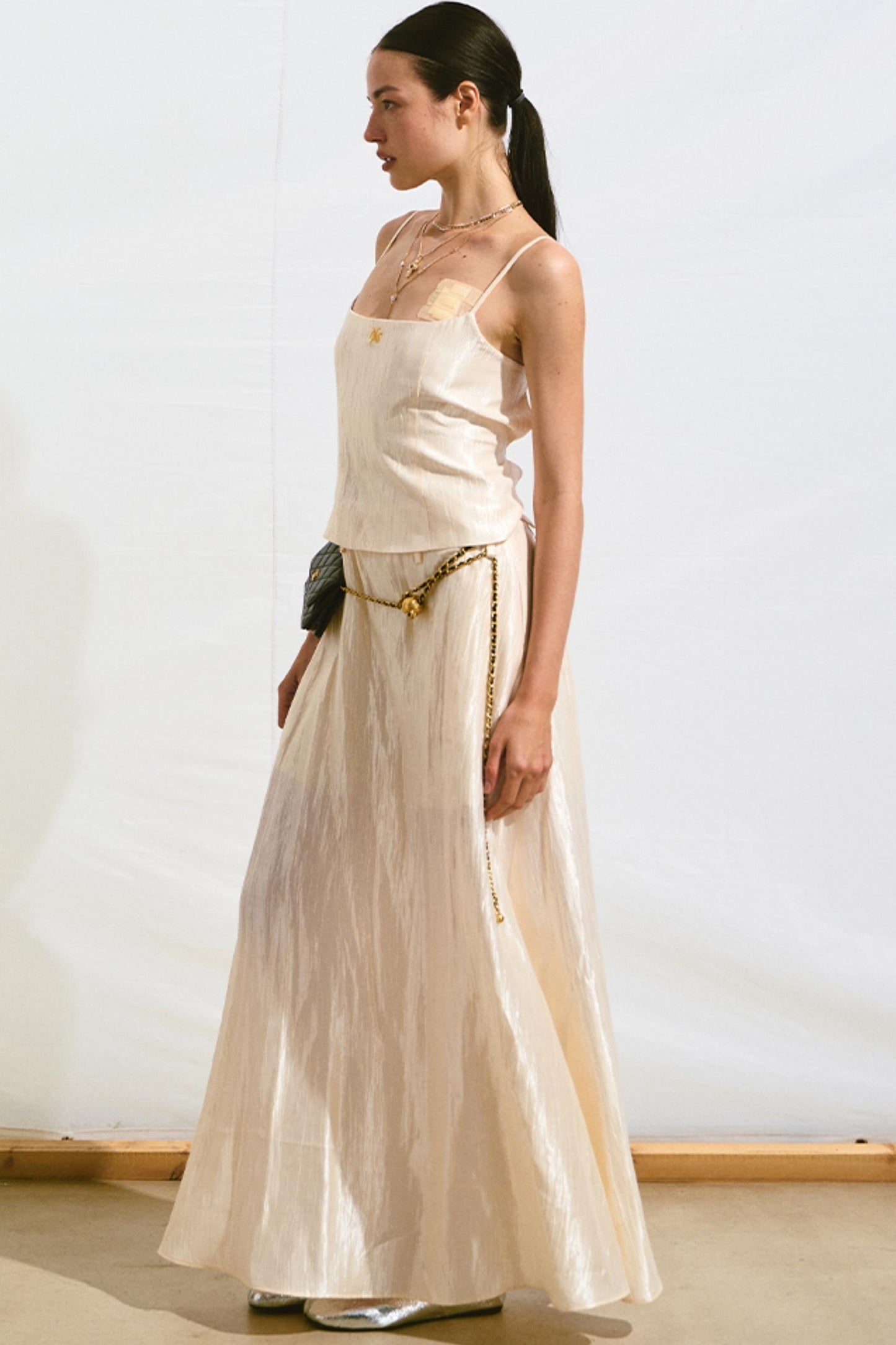 Hollow Back Halter Dress