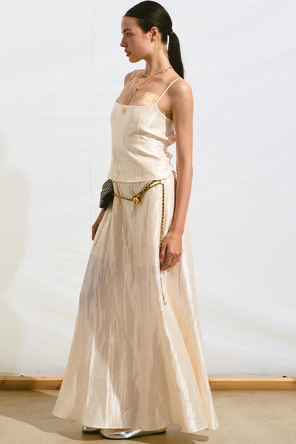 Hollow Back Halter Dress