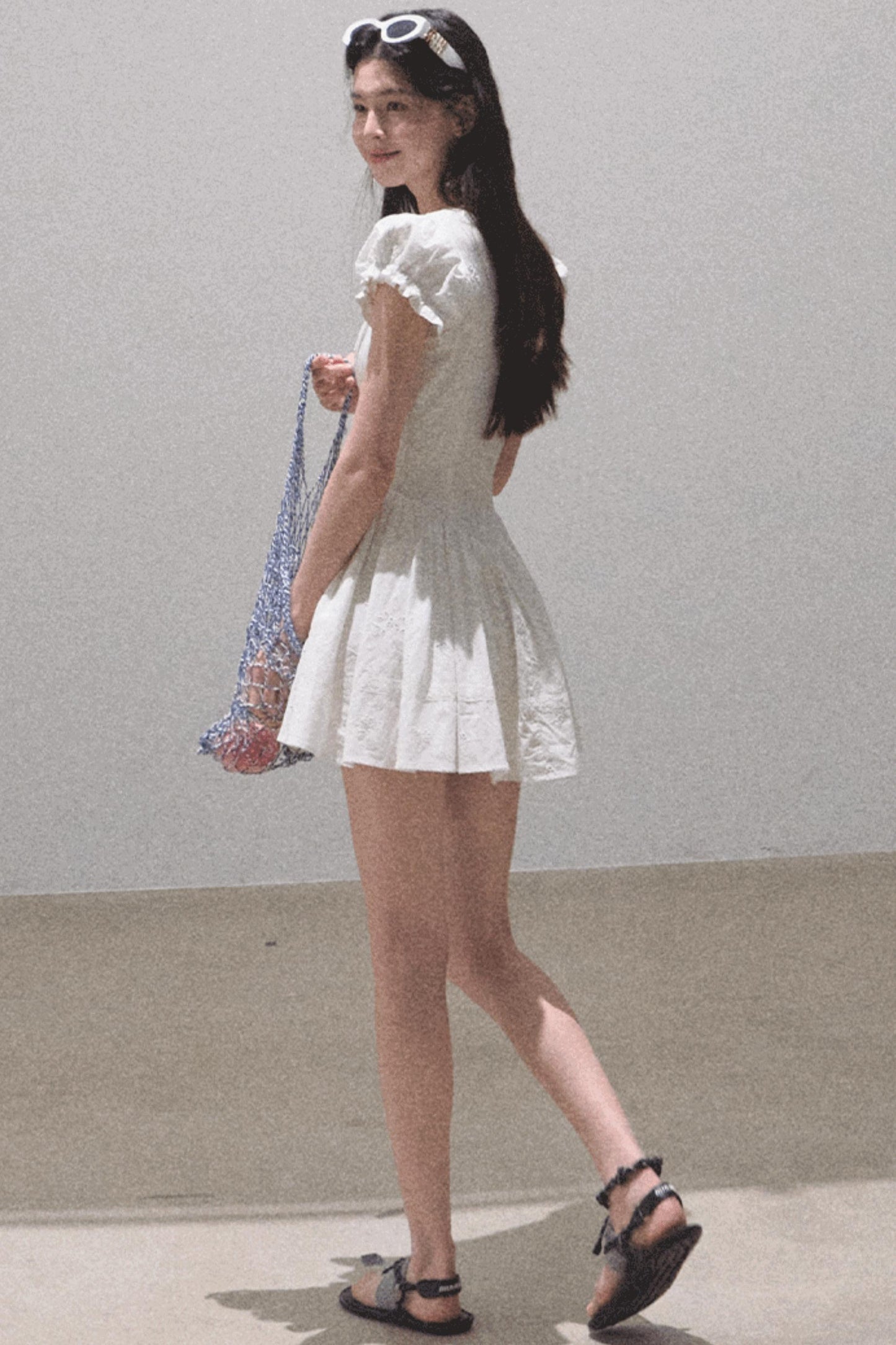 Lovefall Embroidered Cotton Tea Dress