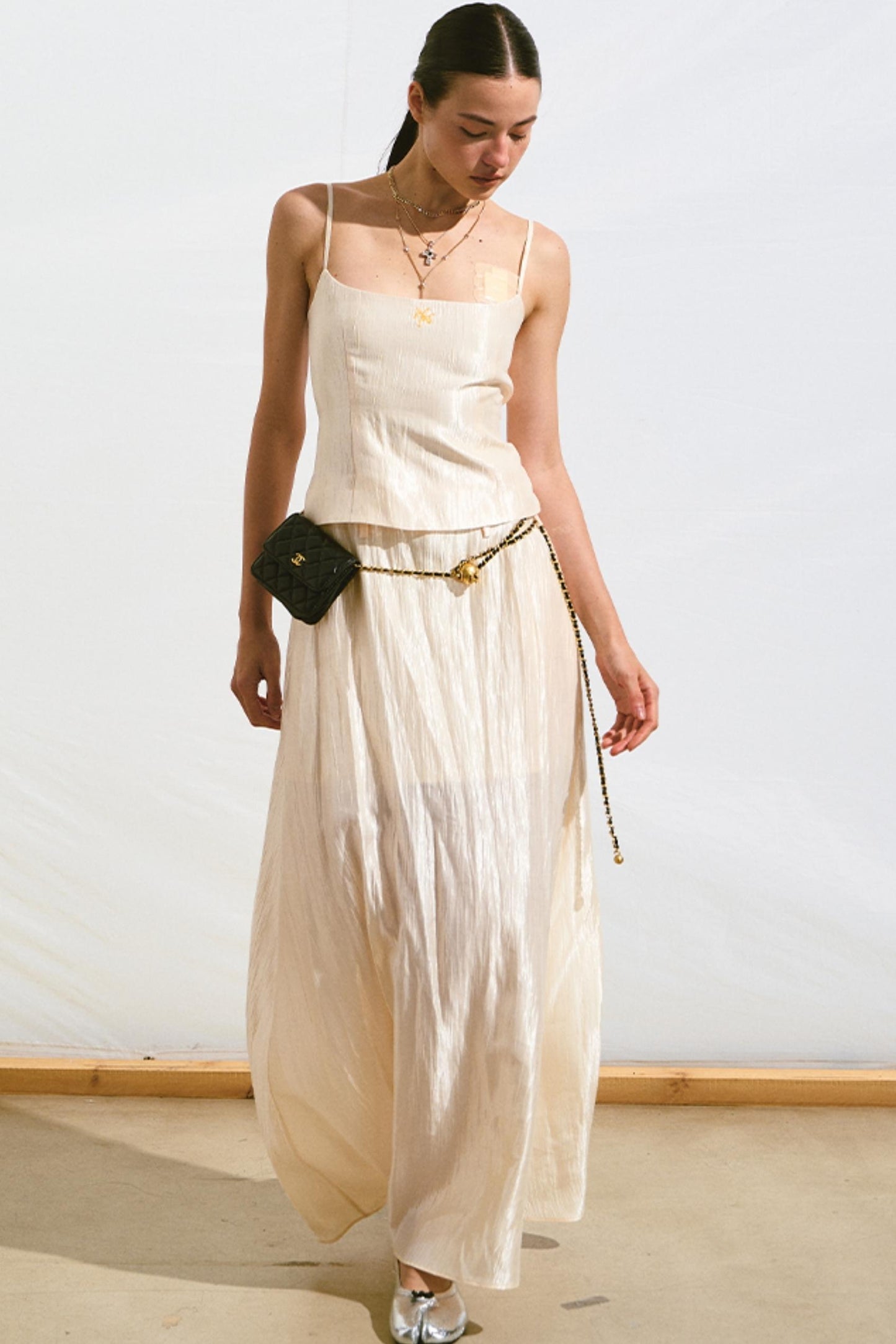 Hollow Back Halter Dress