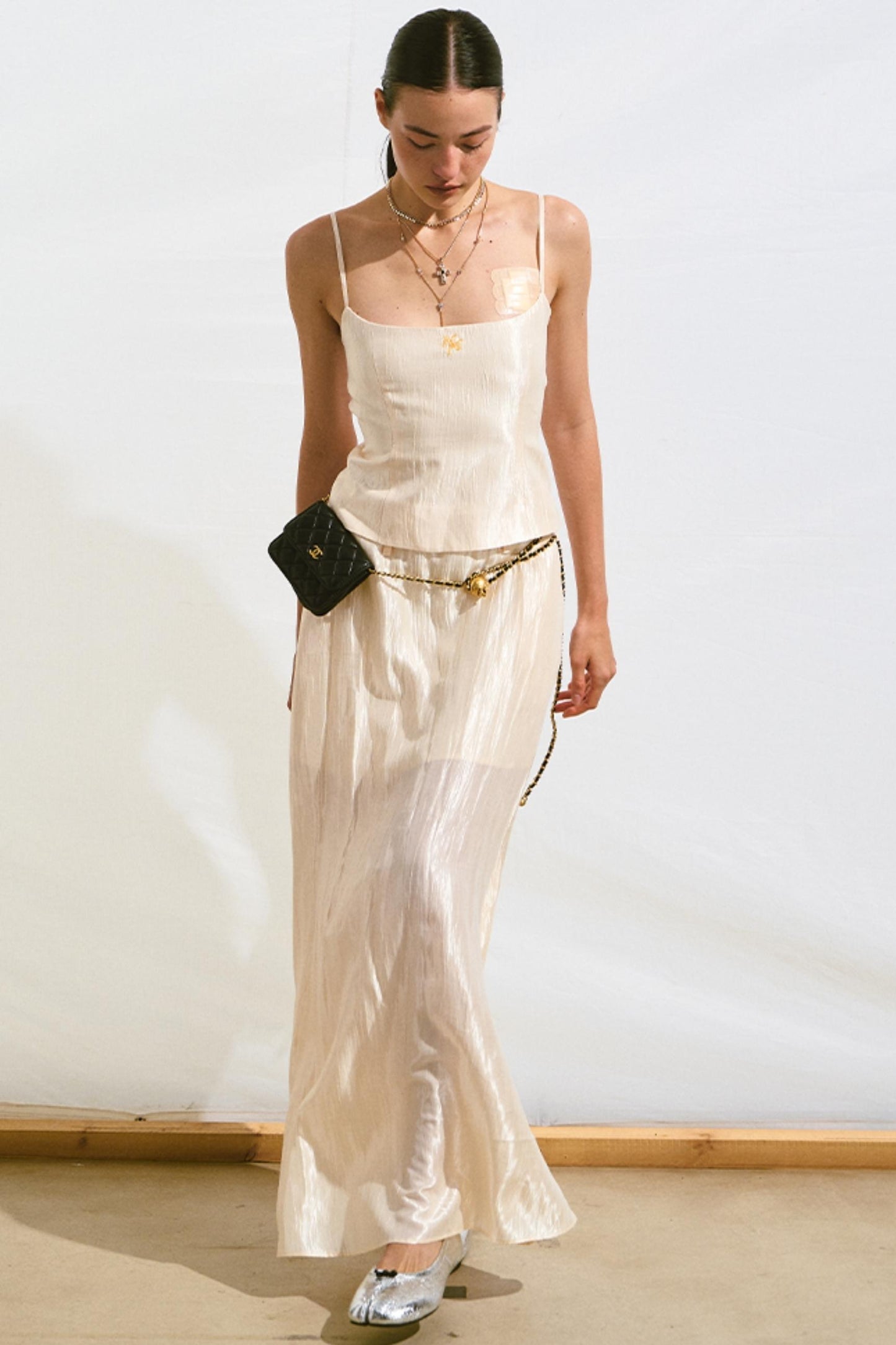 Hollow Back Halter Dress