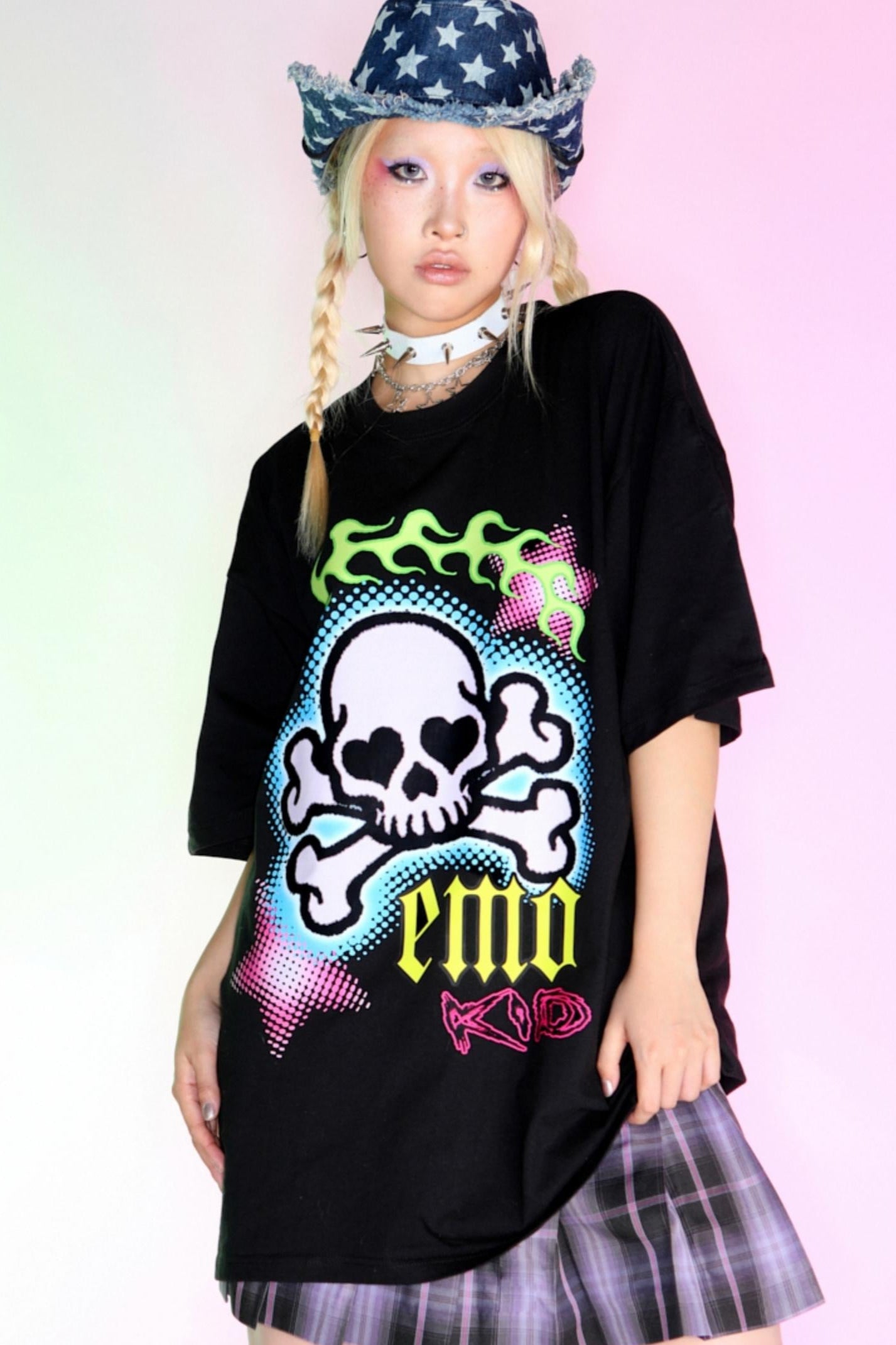 Punk Loose Fit Skull T-Shirt