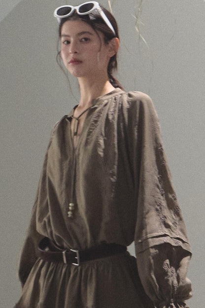 Bubble Sleeve Skirt Set-Up