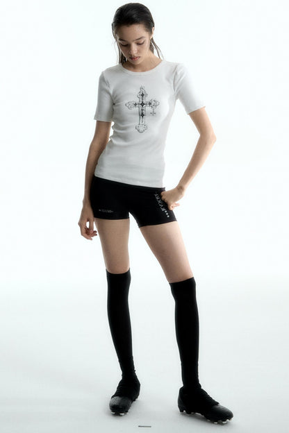 Cross Print Tee