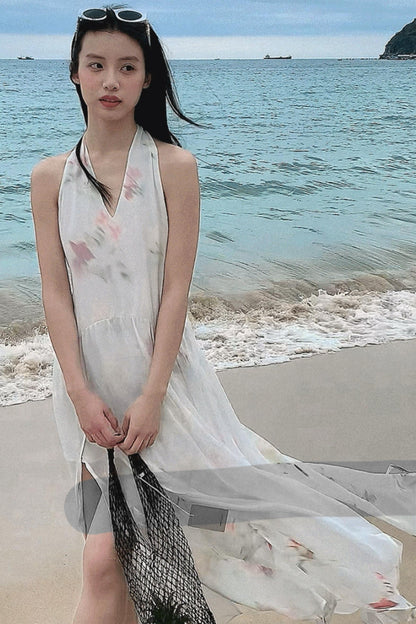 Serene Summers Halter Dress