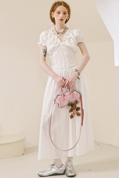 Summer Lace Peplum Dress