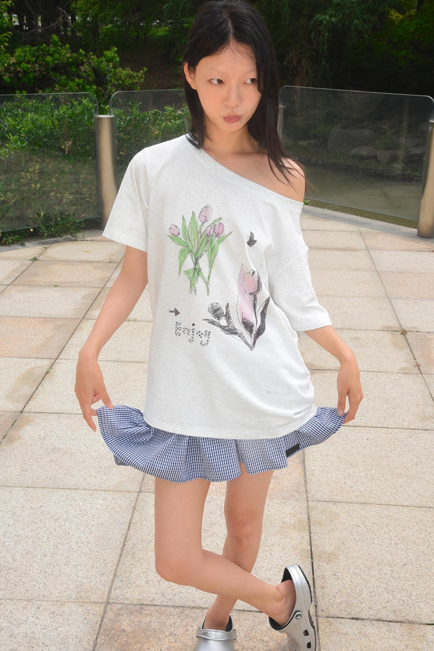 White Tulip Tee
