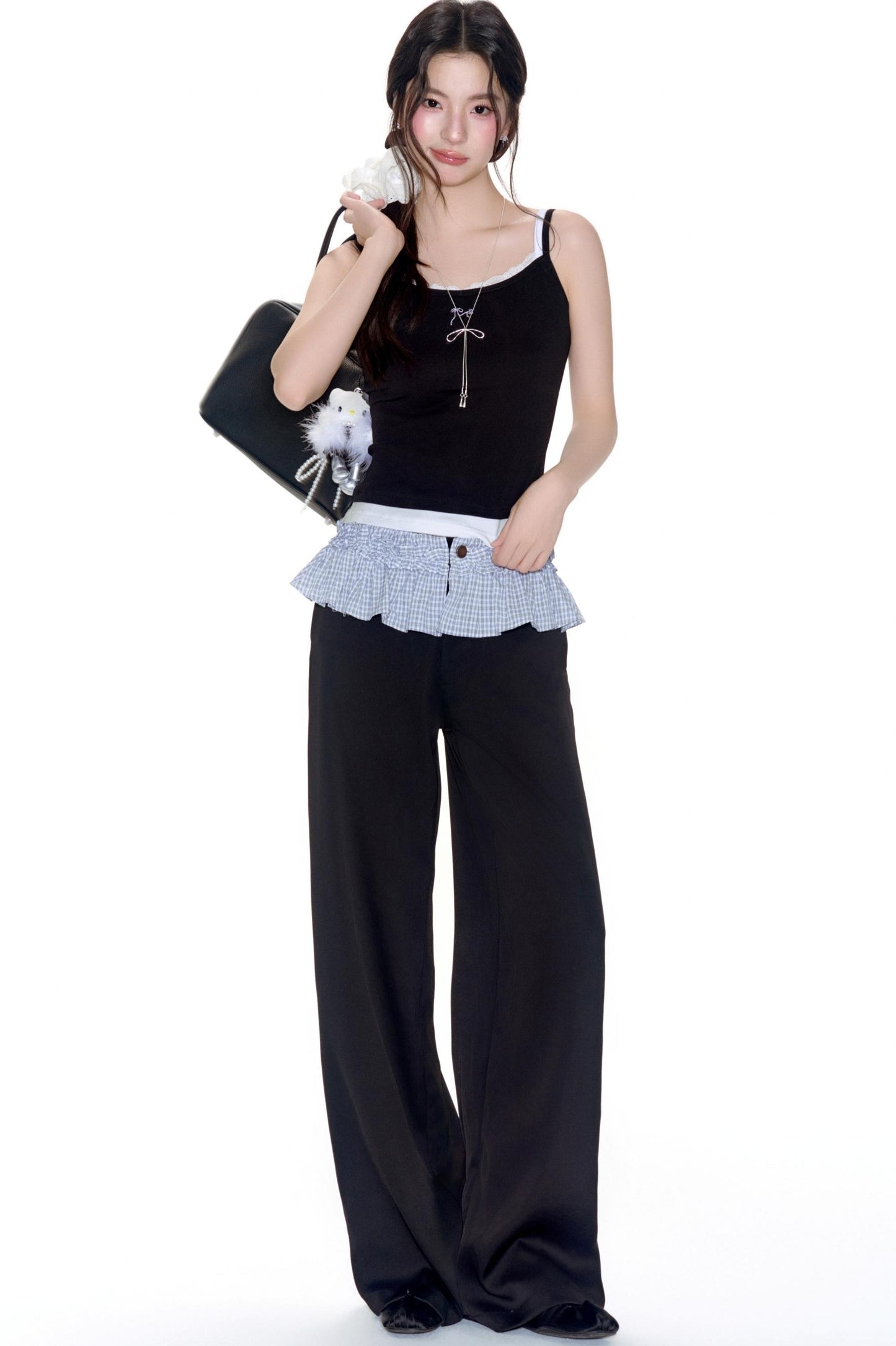 Stitched Straight Leg Pants