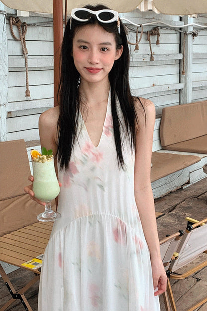 Serene Summers Halter Dress