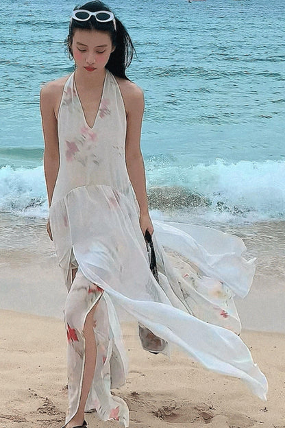 Serene Summers Halter Dress