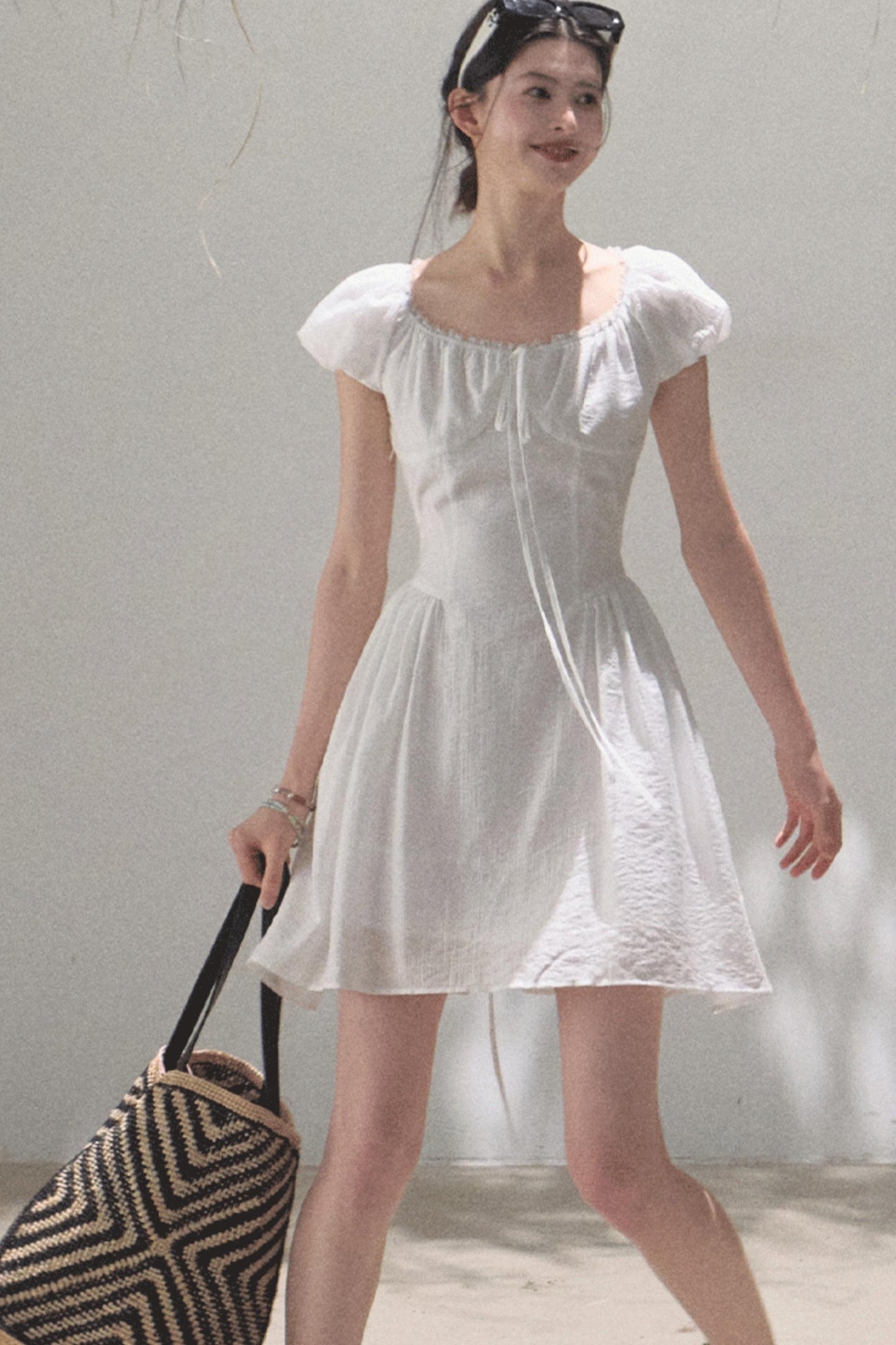 Luminous Cotton Tea Dress