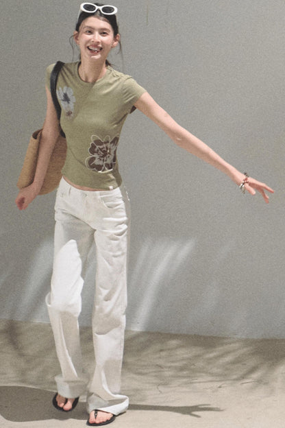 Chic Cow Print Jeans