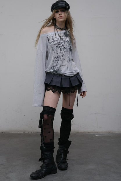 Slouchy One-Shoulder Tee