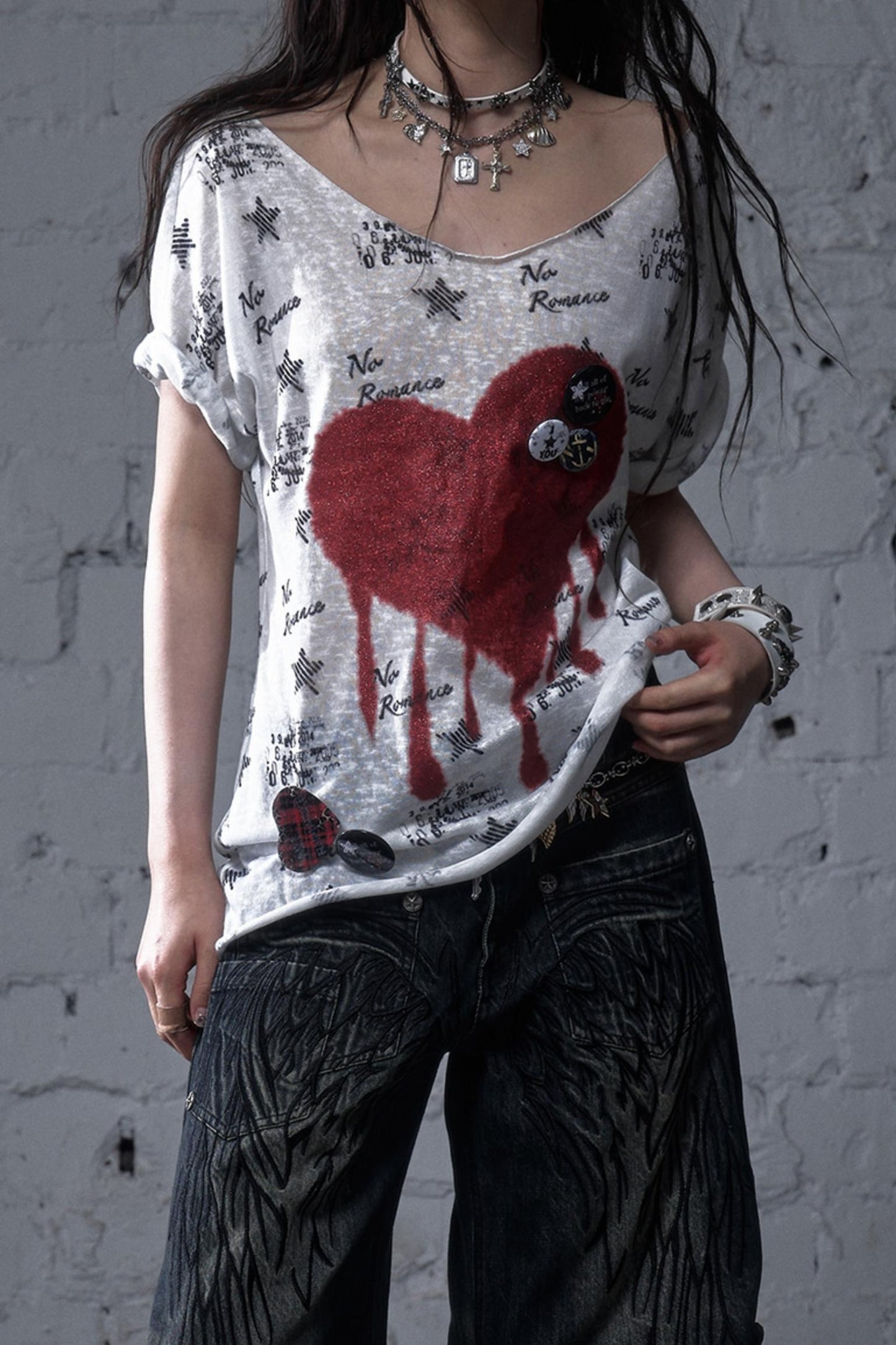 Sailor Style Printed Loose T-Shirt