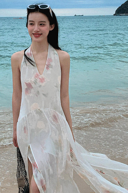 Serene Summers Halter Dress