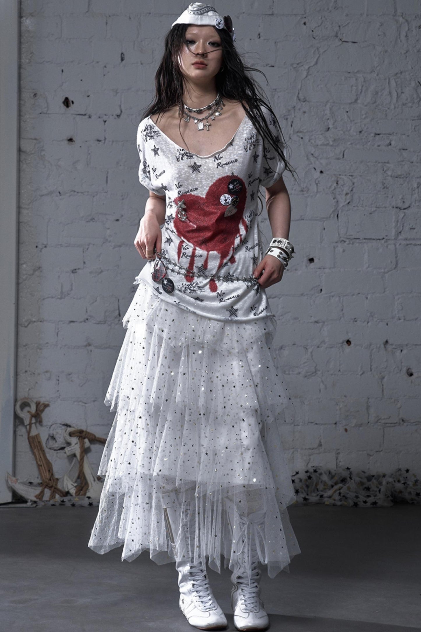 Sailor Style Printed Loose T-Shirt