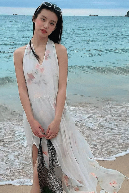 Serene Summers Halter Dress