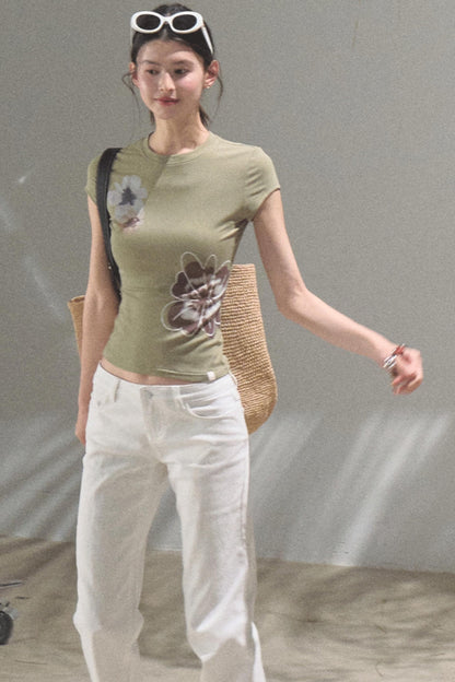 Chic Cow Print Jeans