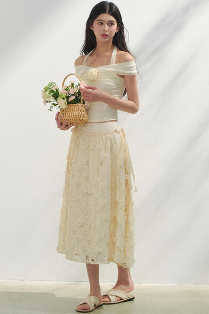 Lace One-Shoulder Top