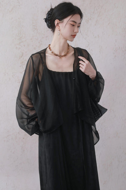 Chinese Beaded Halter Dress