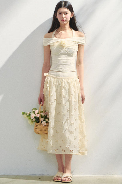 Lace One-Shoulder Top