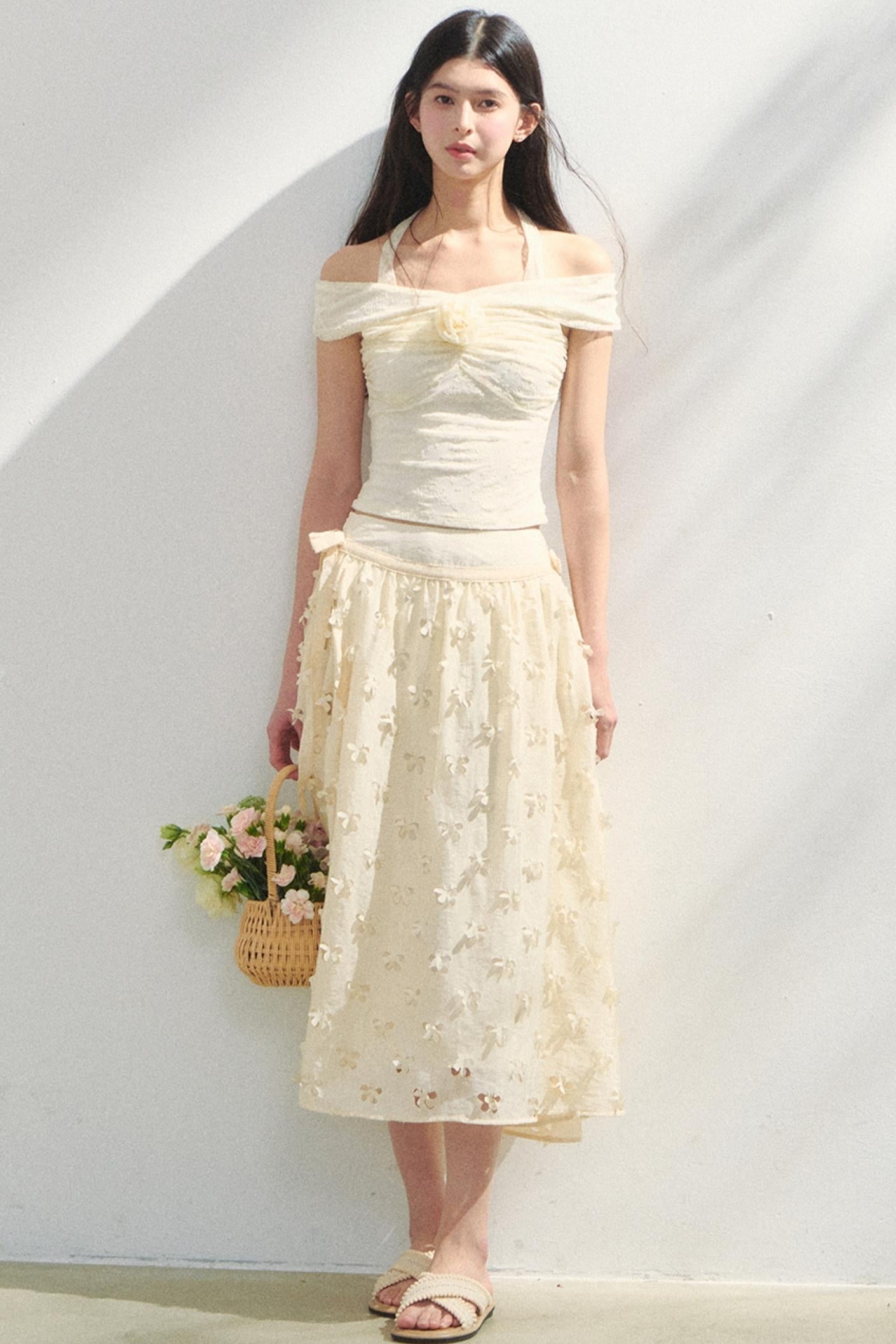 Lace One-Shoulder Top