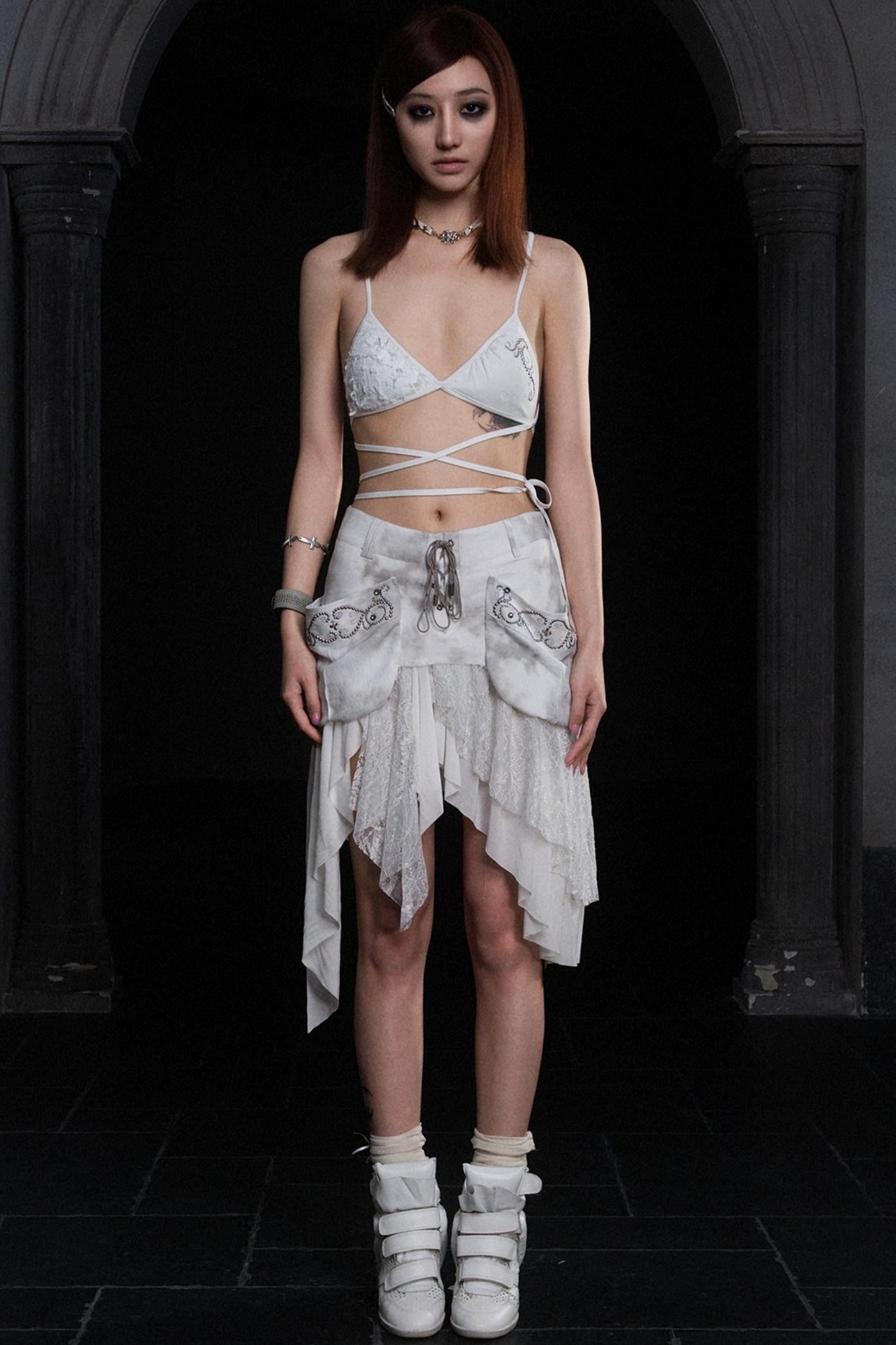 Punk Rhinestone Bikini Top