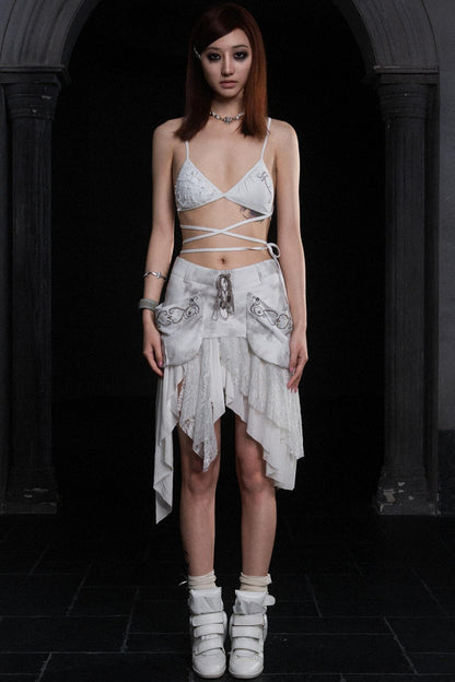 Punk Rhinestone Bikini Top