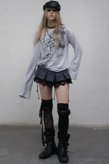 Slouchy One-Shoulder Tee