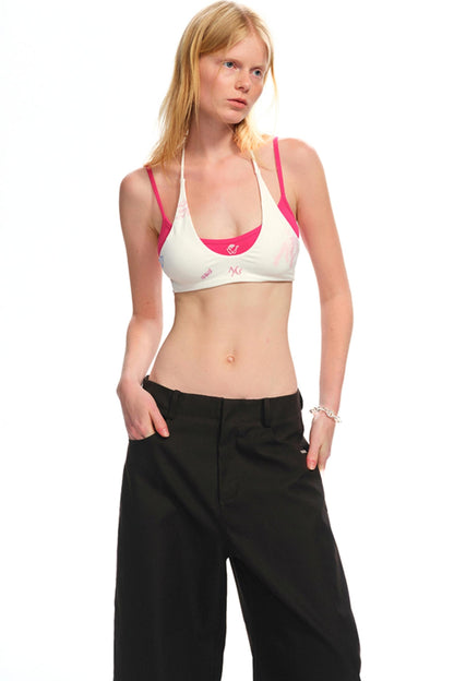 Lace-Up Coral Corset Tank