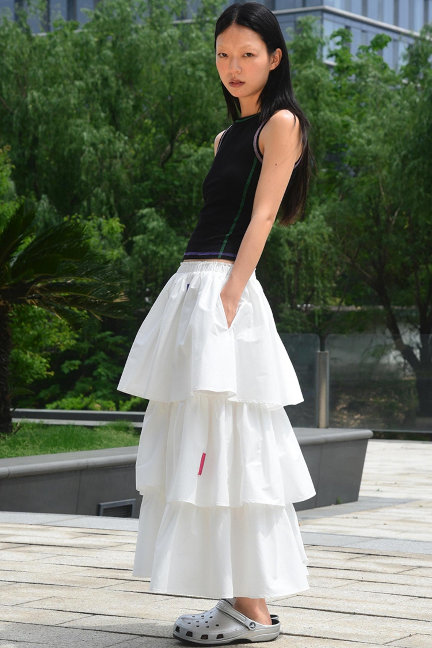 White A-Line Skirt