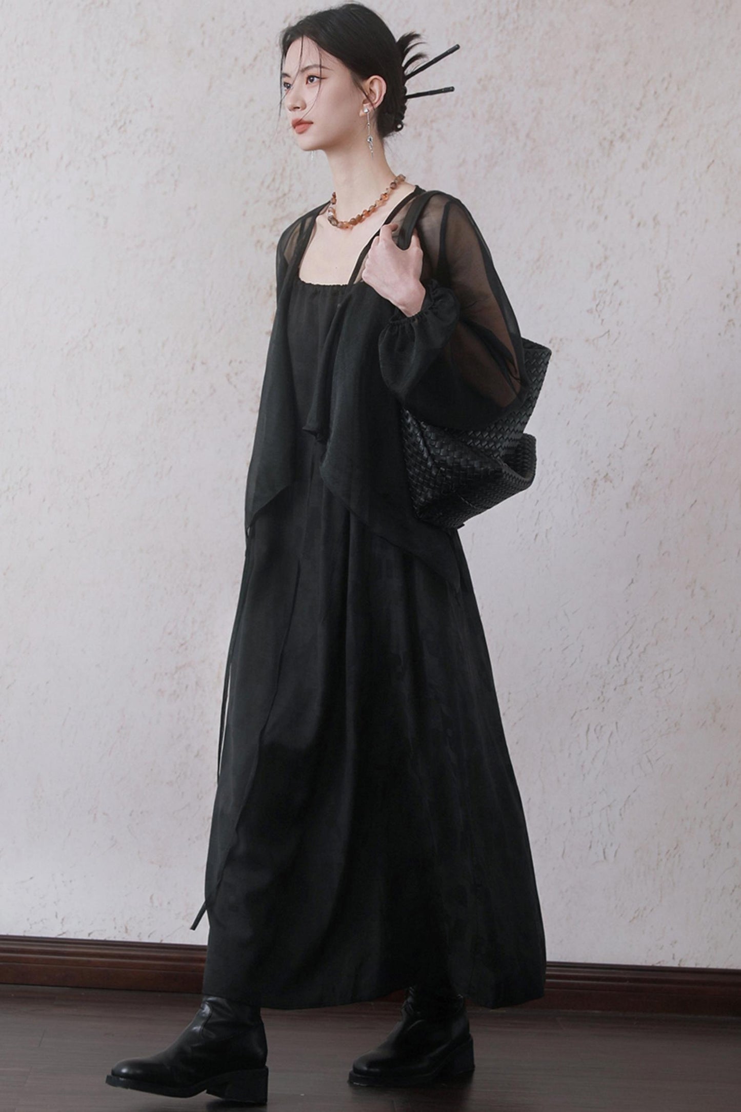 Chinese Beaded Halter Dress