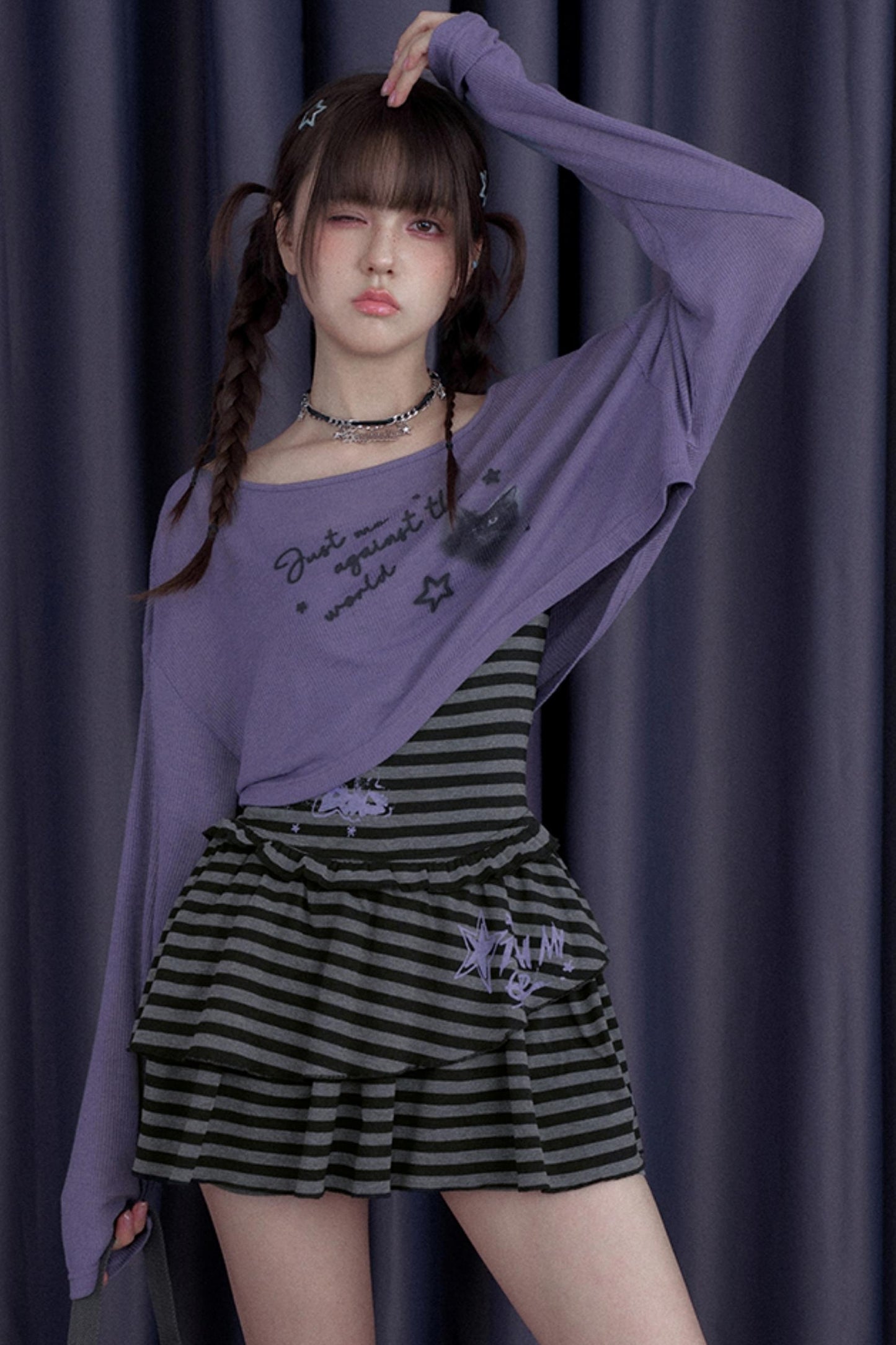 Summer Striped Dress & Shorts Set