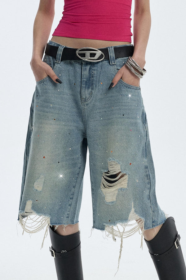 Starry Diamond Denim Pants