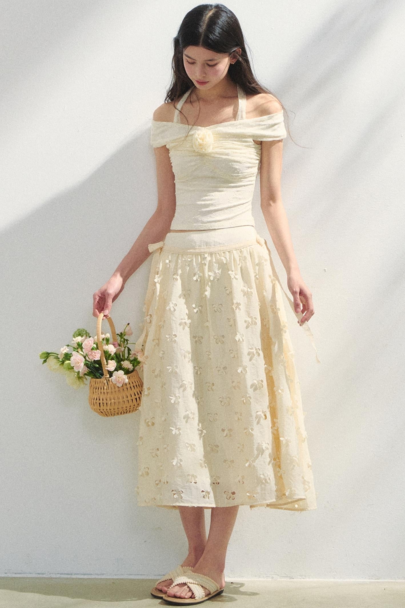 Lace One-Shoulder Top