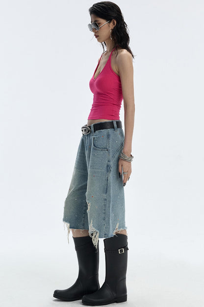 Starry Diamond Denim Pants