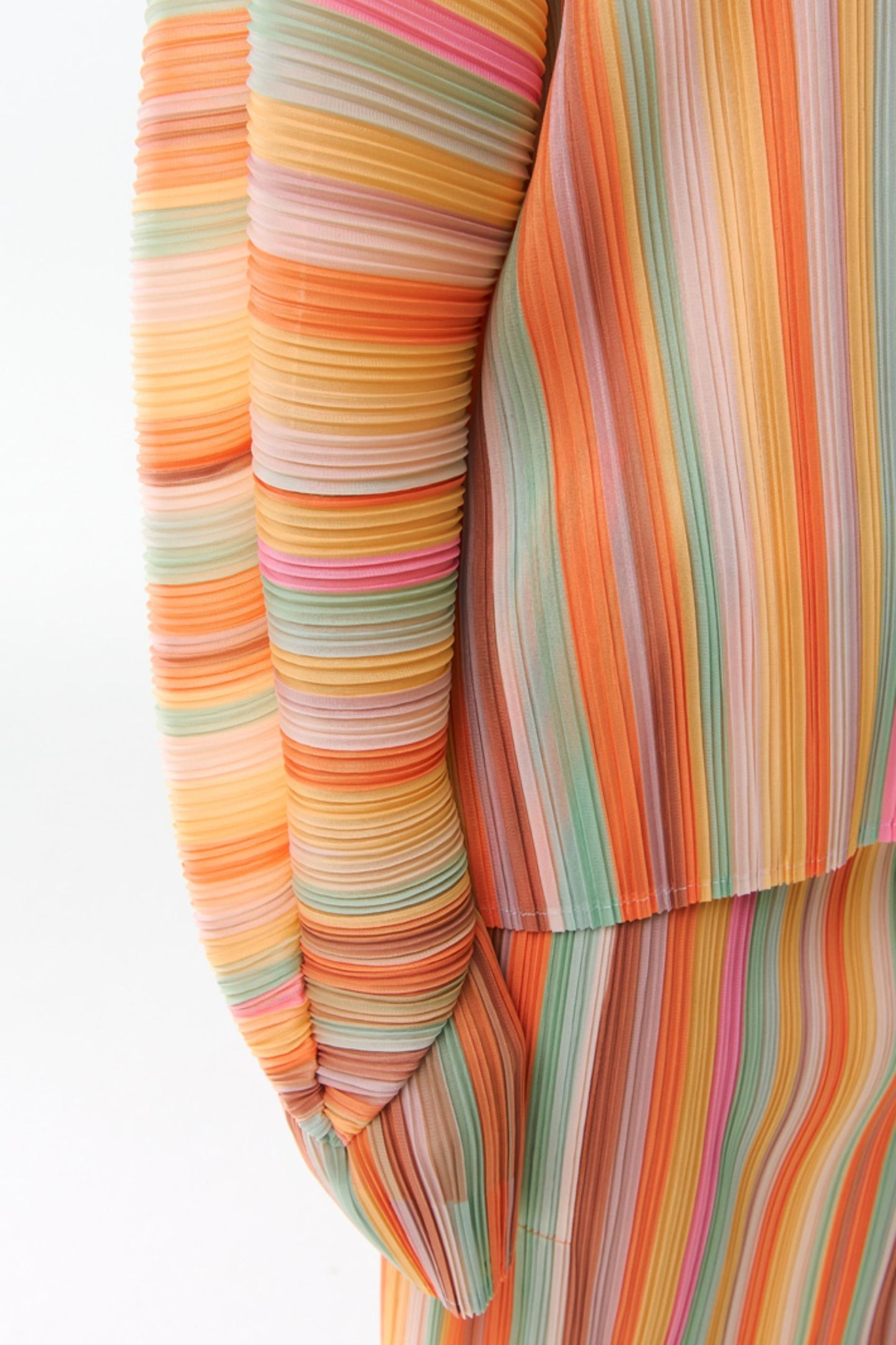 Orange Pleated Bustier Set-Up